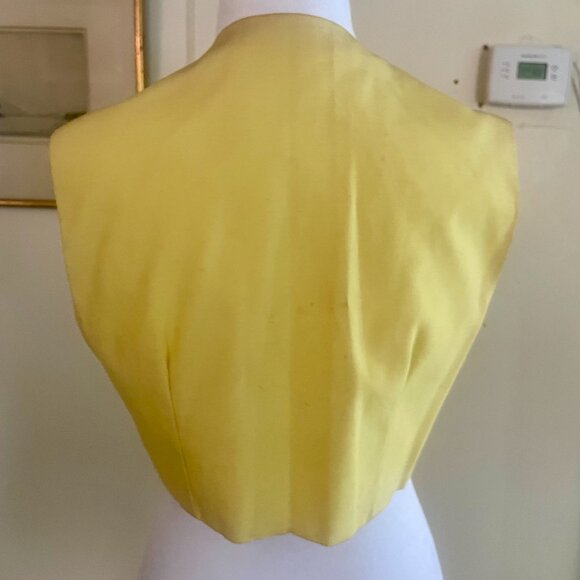 Vintage Bonwit Teller Yellow Gypsy Pirate w Gold Coins Vest - Picture 4 of 7